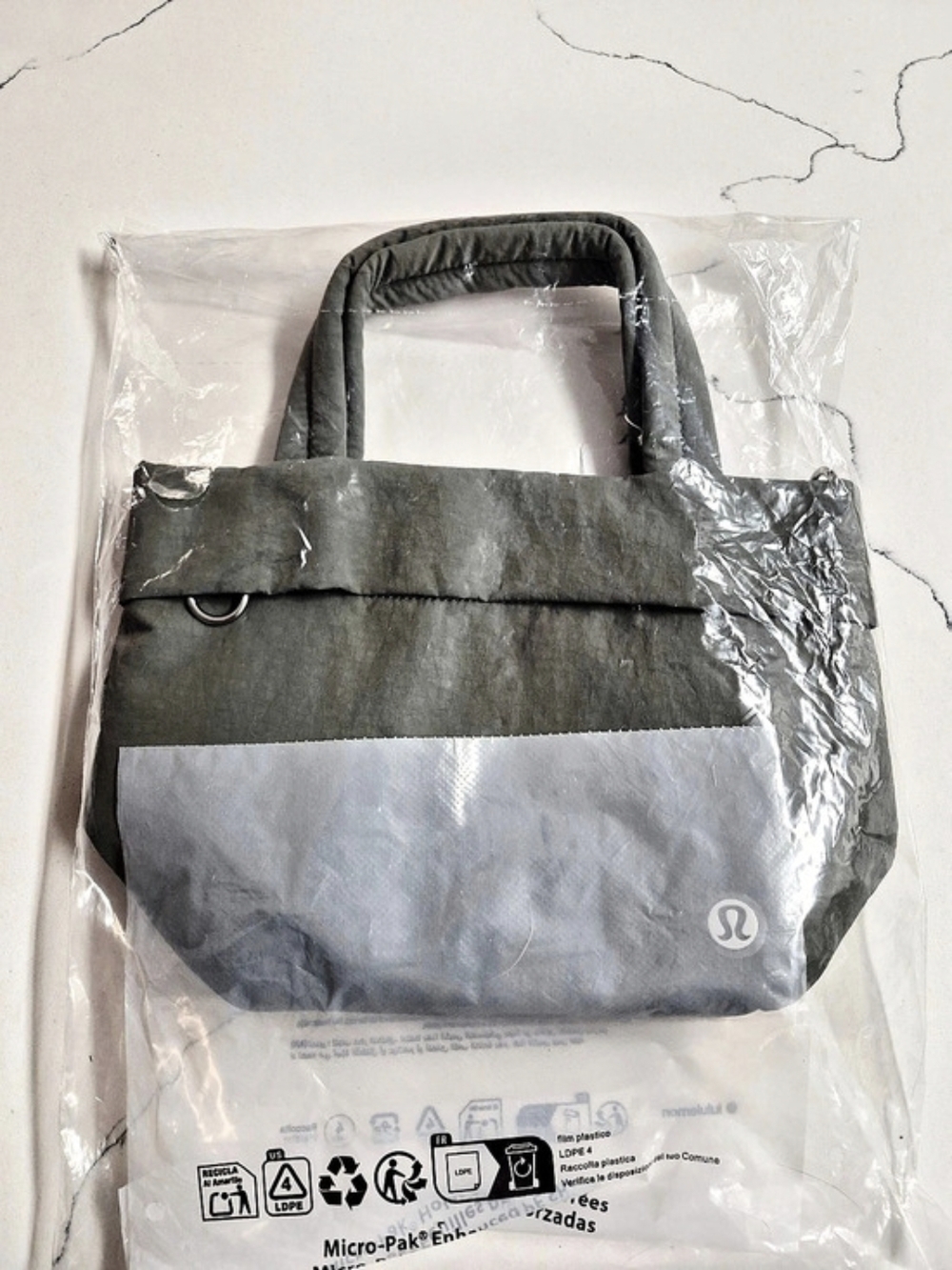 lululemon On My Level Tote Small Willow Silver NWT